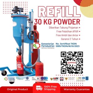 Tempat isi ulang apab 30 kg powder refill apar jakarta bekasi cikarang