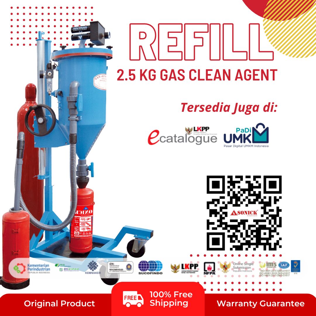 Jasa Refill APAR 2,5 Kg Gas Clean Agent HCFC 123 AV11